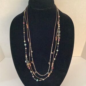 Silpada three strand beaded necklace